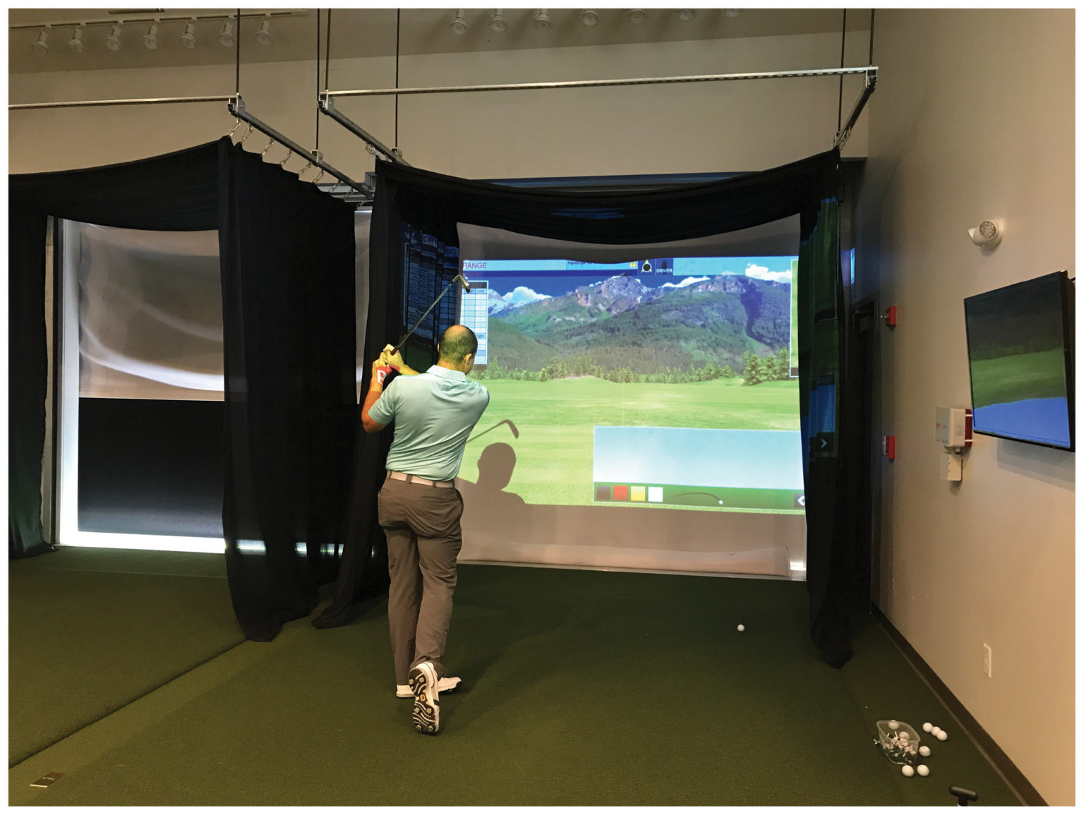 Golf Projector Screen Golf Hitting Screen Screen Shot Golf